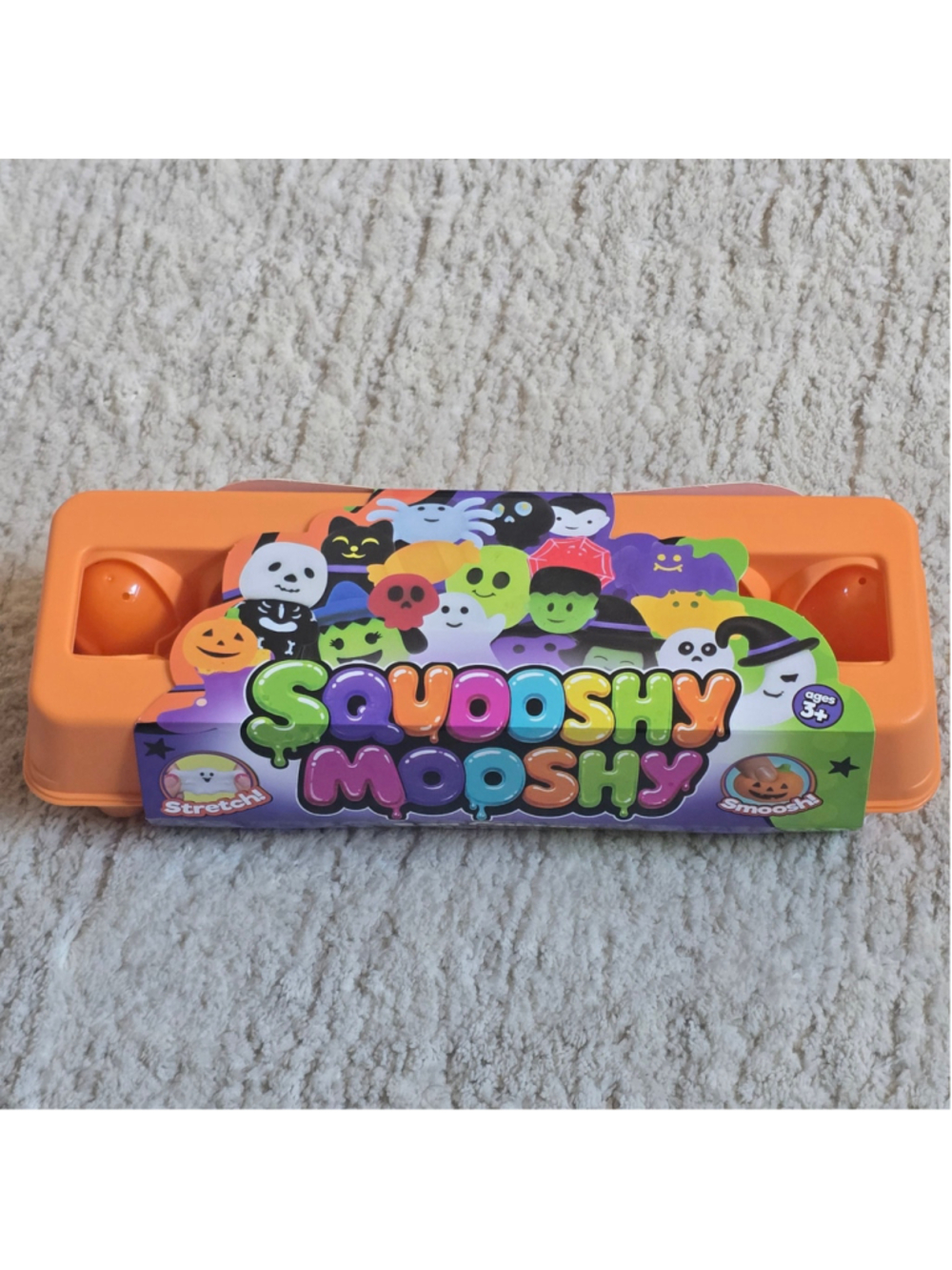 Kids Squooshy Mooshy Halloween Egg Carton 12-Pack Toy Set One Size Orange
